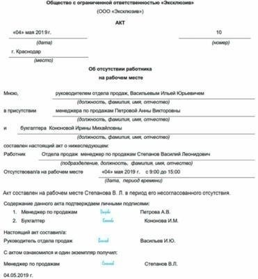 Как правильно составить уведомление об отсутствии на рабочем месте: Ключевые элементы