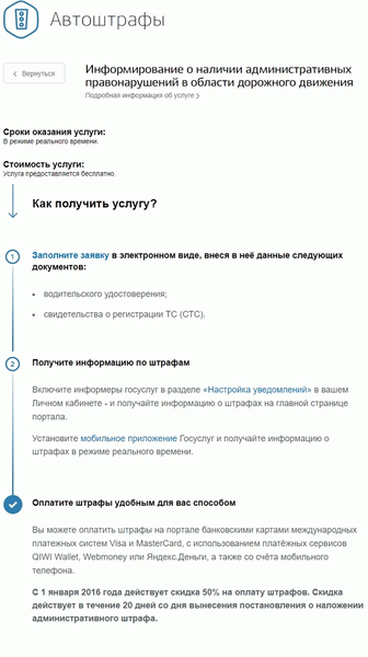 Алгоритм оплаты штрафа