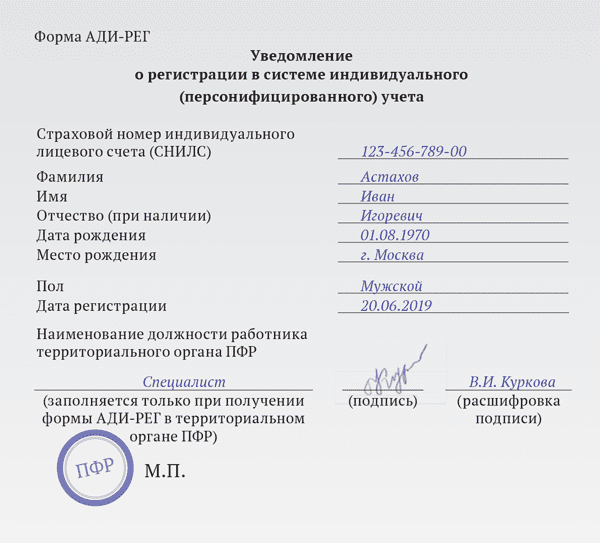 Снилс для ребенка как выглядит нового образца