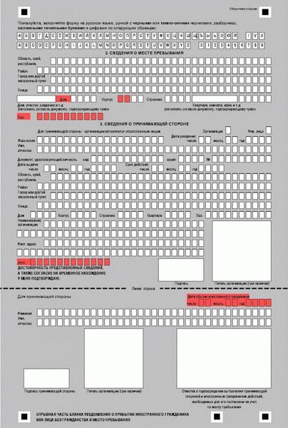 Изменения в бланке миграционного учета от 2019 года