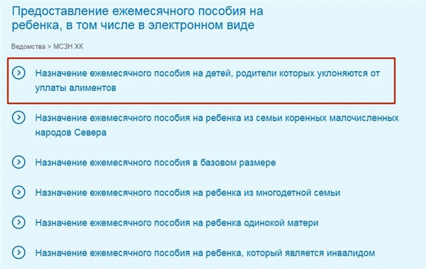 Подача заявки на алименты онлайн