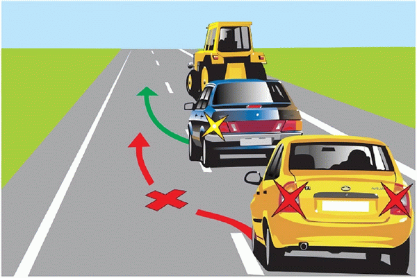 Небезопасный обгон транспортного средства